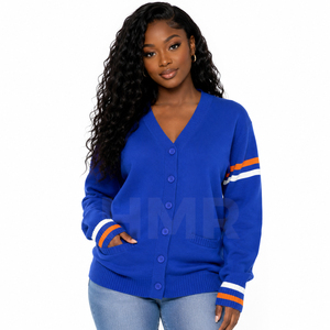 Suéter Cárdigan de Punto Informal para Mujer, Marca HMR Sorority Sisterhood, con Mangas Largas y Cuello en V, Diseño Personalizado OEM - Product Image 3