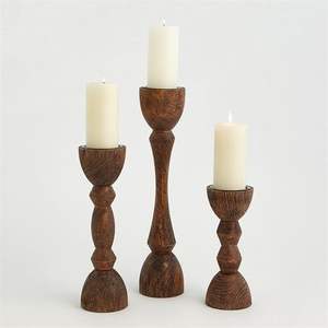 Portavelas de Resina Ecológico de Estilo Europeo, Juego de Portavelas Redondos Blancos y Marrones, Diseño Art Deco, Decoración para el Hogar, Decoración Diwali - Product Image 1