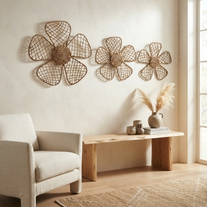 Starfish Shaped Wall Hanging Decor Woven Seagrass Decorative Ornament Balinese Handcrafted Straw Art Home Interior Accessory - Product Image 2