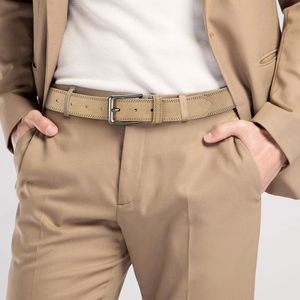 Cinturón de Cuero Vacuno Genuino de Alta Calidad para Hombre con Hebilla de Pin Moderna y Longitud Personalizable para Uso Casual y de Negocios - Product Image 2