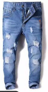 Jeans de Mezclilla para Hombre de Invierno, de Alta Calidad, Lavado Ácido, Cintura Alta, Corte Recto, 100% Algodón, a Buen Precio - Product Image 4