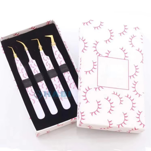 Kit de 5 pinces à épiler en acier inoxydable de 5,0 pouces, à pointes droites recouvertes de papier, antistatiques et durables pour la manucure - Product Image 5