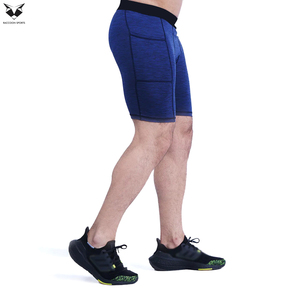 Shorts de Compresión Deportivos para Hombre, Color Azul y Negro, Buen Proveedor, Servicio OEM de la Más Alta Calidad con Diseño Propio - Product Image 5