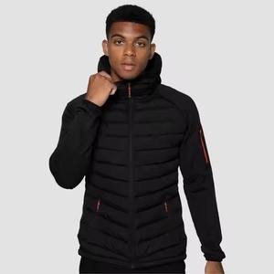 Custom Men's Regular <b>Winter</b> Hooded <b>Waterproof</b> Eco-Friendly Puffer <b>Jacket</b> Front Silk Lining Reflective Branding Adjustable Cuffs - Product Image 3