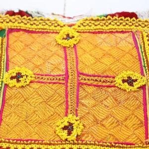 Kutch Vintage adornado con cuentas Indian Yokes parches bolsos vestido chaqueta bordado - Product Image 1