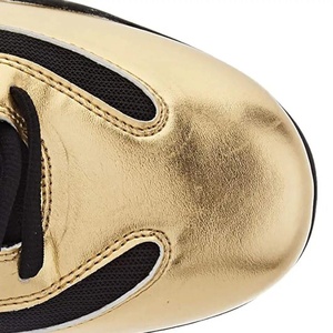 Zapatos de boxeo de marca RTS a precio mayorista para luchadores en color dorado con cordones para kick boxing con suela de alta adherencia AI-BSS-09 - Product Image 6