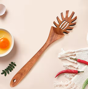 Cuillère à spaghetti en bois en forme d'éventail, vente en gros, manche long, faite à la main, sans danger pour les aliments - Product Image 3