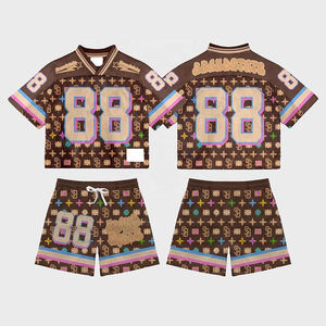 Camisetas de Fútbol Americano Retro Personalizadas al por Mayor, Estilo Urbano, Sublimación de Alta Calidad, Malla Transpirable, Corte Holgado - Product Image 4