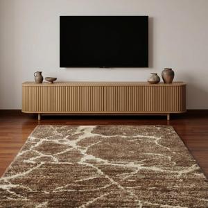 Premium Hand Knotted Wool Shaggy Area Rug Classic Floral Pattern Soft Flat Pile Carpet for Living Room Bedroom Home Decor - Product Image 4