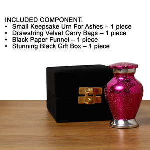 Urnes funéraires miniatures en aluminium rose moucheté pour cendres, style galaxie, flacon décoratif pour cendres commémoratives - Product Image 3