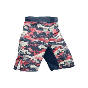 Custom Wholesale Design Your Own With Slits 100% Polyester Fabric <b>for</b> Men Sublimation Printed MMA Fighting Shorts - Product Image 1