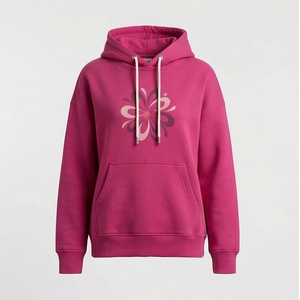 Sweat-shirts à capuche en coton tendance pour femme, coupe oversize à épaules tombantes, décontractés, hauts personnalisés de qualité supérieure pour le sport - Product Image 1