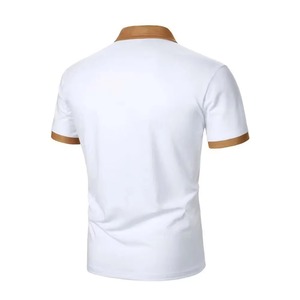 Polo de golf personnalisé de qualité supérieure 2026 pour hommes, blanc, en coton respirant, impression personnalisée, manches courtes - Product Image 5