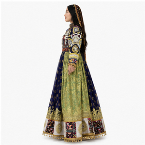 Vestido Tradicional Afgano Kuchi para Mujer, de Seda, Largo hasta el Suelo, Corte Holgado, Bordado, para Bodas, Estilo Étnico, Vestidos Afganos Kuchi - Product Image 4
