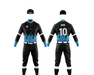 Tenues de baseball pour hommes de qualité supérieure, couleur unie, logo personnalisé imprimé, polyester respirant, séchage rapide, prix raisonnable - Product Image 1