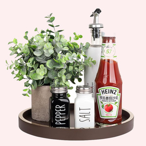 Premium rustique manguier bois fait à la main pliant paresseux Susan moderne plateau rotatif cuisine garde-manger armoire comptoir salle à manger étagère de rangement - Product Image 2