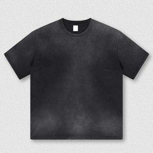 เสื้อยืดคอกลมแขนสั้นสีพื้นสำหรับผู้ชาย ทรงโอเวอร์ไซส์ สไตล์ลำลอง ผ้าถักเจอร์ซีย์ 100% ผ้าฝ้าย ดีไซน์สั่งทำได้ สตรีทแวร์ - Product Image 6