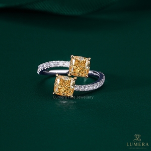Bague de luxe en diamant de laboratoire taille coussin, clarté VVS2-VS2, or 9k 10k 14k 18k, bijoux fins, cadeau d'anniversaire ou de fiançailles - Product Image 1
