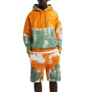 2026 New Arrival Fashionable Vintage Acid Wash <b>Hoodies</b> <b>Short</b> <b>Set</b> for <b>Men</b> <b>Shorts</b> <b>Sets</b> Screen Printed Unisex Jogging Sweat Suits - Product Image 5