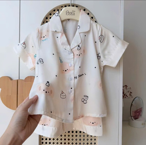 Conjunto de Pijama de Verano para Niños SeunKids, Estampado de Mascotas, Ropa de Dormir Suave, Precio de Fábrica, Hecho en Vietnam - Product Image 3