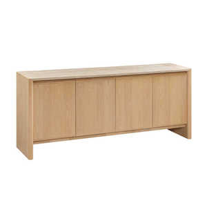 Mueble de Salón Moderno de Madera Maciza con 4 Puertas Planas, Mueble de Almacenamiento Minimalista para Interiores Minimalistas - Product Image 5