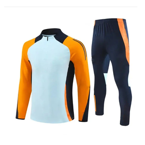 Professional Fit Winter Soccer Tracksuit <b>Rhinestone</b> Solid Design Customizable Team Football <b>Jacket</b> Pants for Training - Product Image 4