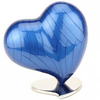 Urna Funeraria de Metal Ecológica Moderna para Cenizas, Hecha a Mano, Estilo Art Deco, con Esmalte Agrietado, Cilíndrica, de 3-4L, Venta al Por Mayor