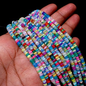 <b>Candy</b> Opal Rondelle Loose Beads For <b>Necklace</b> Making Multi Color Stone Beads - Product Image 5