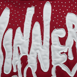 ผู้ผลิตเสื้อฮู้ดดี้โอเวอร์ไซส์ผ้าฝ้ายฟลีซหนานุ่มแบบกำหนดเอง ประดับด้วยคริสตัล แต่งลายขาดๆ แบบมีสไตล์ คุณภาพสูง ปักลายอย่างดี สตรีทแวร์ - Product Image 4