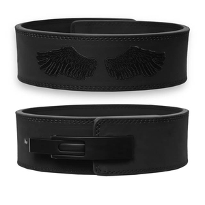 Weight Lifting <b>Belt</b> Neoprene Adjustable Black <b>Red</b> Splatter Design Waist Support for Strength Training Unisex Buckle Closure - Product Image 2