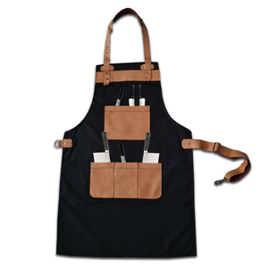 Custom polyester kitchen <b>apron</b> with durable stitching waist fit and button closure for chefs restaurant and outdoor <b>work</b> - Product Image 5