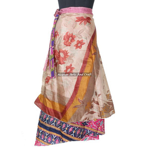 New <b>Full</b> <b>Length</b> Sari Silk Wrap <b>Skirts</b> Rajasthani Old Saree Long Silk Wrap Indian Printed Magic Wrap <b>Skirts</b> Manufacturer - Product Image 5