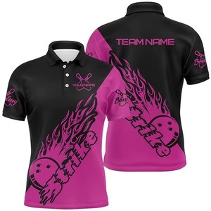 High Quality Custom Sublimation Men's Sporty <b>Bowling</b> for Shirt Anti-Wrinkle Quick Dry Breathable Knitted Team Shirt - Product Image 2