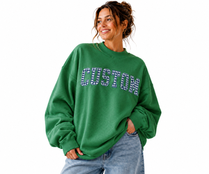 <b>Top</b> Selling Women Oversize Solid Green Mockneck Relaxed Fit Plain Dyed Best Quality Sweatshirt Wholesale Rate In OEM/ODM Service - Product Image 1