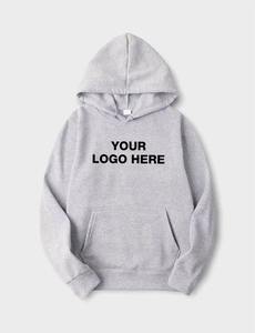 Sudadera con capucha de forro polar para hombre, estilo otoñal, holgada, de color liso, a la moda, venta al por mayor, personalizada - Product Image 4