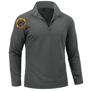 Sudadera personalizada para hombre con cremallera de un cuarto, cuello alto, de algodón tejido y forro polar, suministro directo de fábrica, MOQ bajo, talla personalizada, envío mundial - Product Image 5