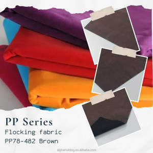 Tissu flocqué Pigpell en rayonne avec support tissé, 54" 70Y, pour emballage de bijoux, PP78-482 Marron - Product Image 2