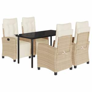 Set da Pranzo da Giardino in Beige, Nero, Crema e Bianco - Product Image 2