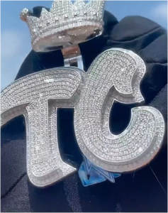 Joyería Hip Hop para Hombre, Colgante Personalizado con Inicial de Letra en Moissanita VVS, Plata de Ley 925, para Fiestas y Eventos - Product Image 2