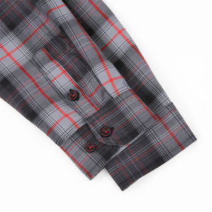 Camisas de Franela Personalizadas de Manga Larga con Botones Estilo Motero para Otoño, de Alta Calidad, Transpirables, de Secado Rápido, 100% Algodón, para Actividades al Aire Libre - Product Image 5