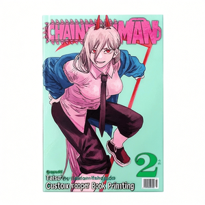 Chainsaw Man Vol 2 par l'auteur Tatsuki Fujimoto, livre broché personnalisé, impression de couverture souple - Product Image 2