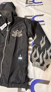 Custom <b>Puller</b> Zipper Nylon Windbreaker Shorts Set Wholesale Reflective Logo Unisex Relaxed Fit Set - Product Image 4