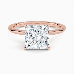 925 Sterling Silver Princess Cut Moissanite Diamond <b>Plain</b> Shank Solitaire Romantic Propose Gift <b>Ring</b> - Product Image 5