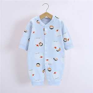 Combinaison Bébé Imprimée Dessin Animé en Coton Doux à Manches Longues avec Boutons Pression sur le Devant, Barboteuse sans Pieds pour Nouveau-né, Vêtement de Nuit pour Nourrisson, Vente en Gros OEM - Product Image 4