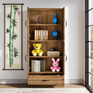 Bookshelf for Living Room Elegant <b>Cabinets</b> for Home Dcor and Organization - Product Image 5