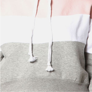 Nuevas sudaderas con capucha de forro polar para mujer, con hombros caídos, logotipo personalizado, lavado ácido y bordado 3D en el cuello con capucha. - Product Image 4