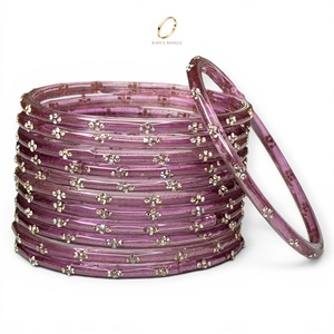 Pulseras de Cristal de Cachemira de Moda, Color Lavanda Morado, con Diseño de Gotas de Lluvia, para Mujer, para Bodas y Fiestas, Precio al por Mayor - Product Image 1