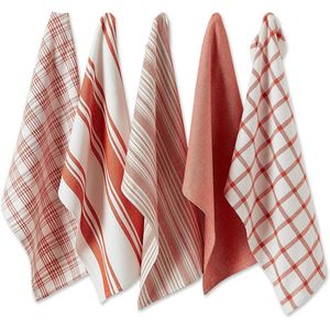 ชุดผ้าเช็ดจานลายทอแบบคละสี ขนาด 18x28 นิ้ว ชุด 5 ผืน สำหรับห้องครัว - Product Image 1