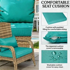 Silla de jardín y terraza azul cielo con respaldo - Product Image 4