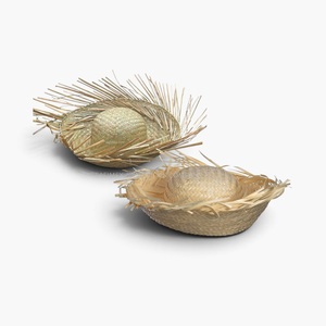 Wholesale Straw Hat Pava Puerto Rican Bad Bunny Straw Hat Natural Color for Summer <b>Hawaiian</b> Costume Beachcomber Hat Cheap Price - Product Image 1